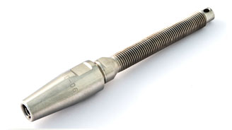 Swageless Compression Terminal Threaded End - Imperial Threads